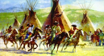 Indiens d’Amérique occidentale 219 Peinture à l'huile